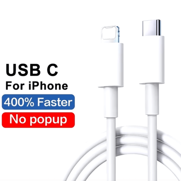 Cable USB A - C tipo C carga para iPhone - Imagen 3