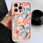 Funda de silicona con flores coloridas para iPhone - Imagen 3